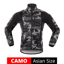Load image into Gallery viewer, ARSUXEO Winter Warm Up Thermal Fleece Cycling Jacket Bicycle MTB Road Bike Clothing Windproof Waterproof Long Jersey Jersey