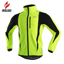 Load image into Gallery viewer, ARSUXEO Winter Warm Up Thermal Fleece Cycling Jacket Bicycle MTB Road Bike Clothing Windproof Waterproof Long Jersey Jersey
